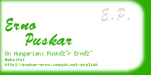 erno puskar business card